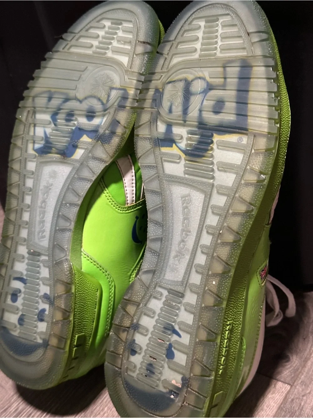 Reebok KOOL AIDNeon Green Low-Top Sneakers with White Details